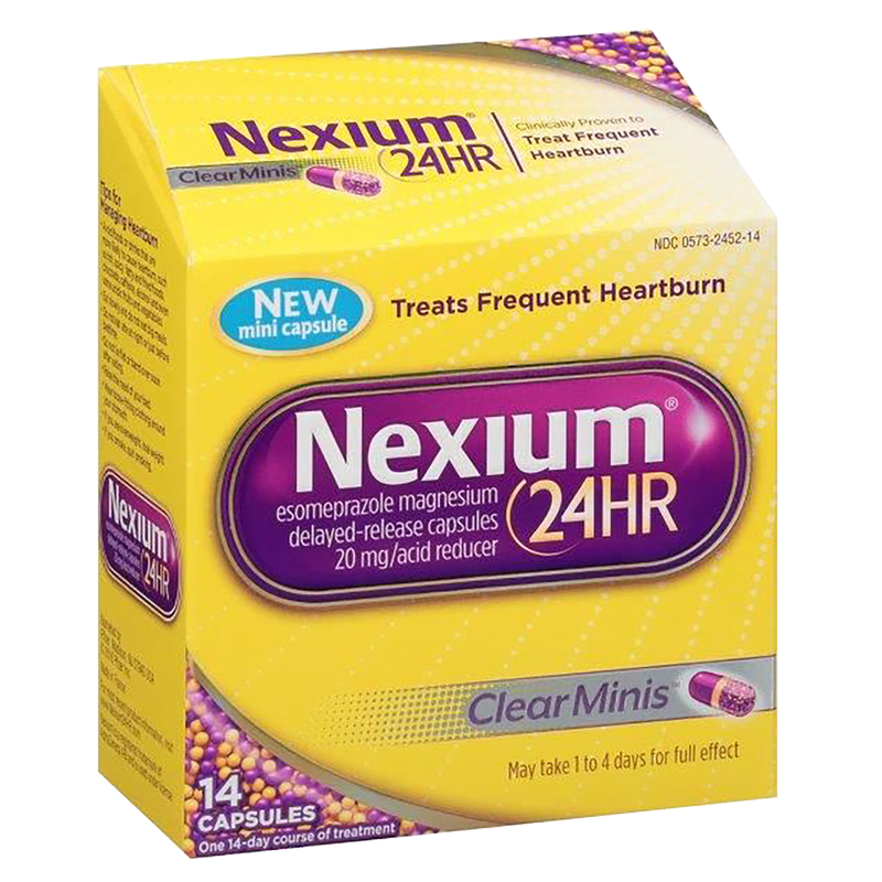 Nexium 24HR Heartburn Relief Clear Mini Capsules 14ct