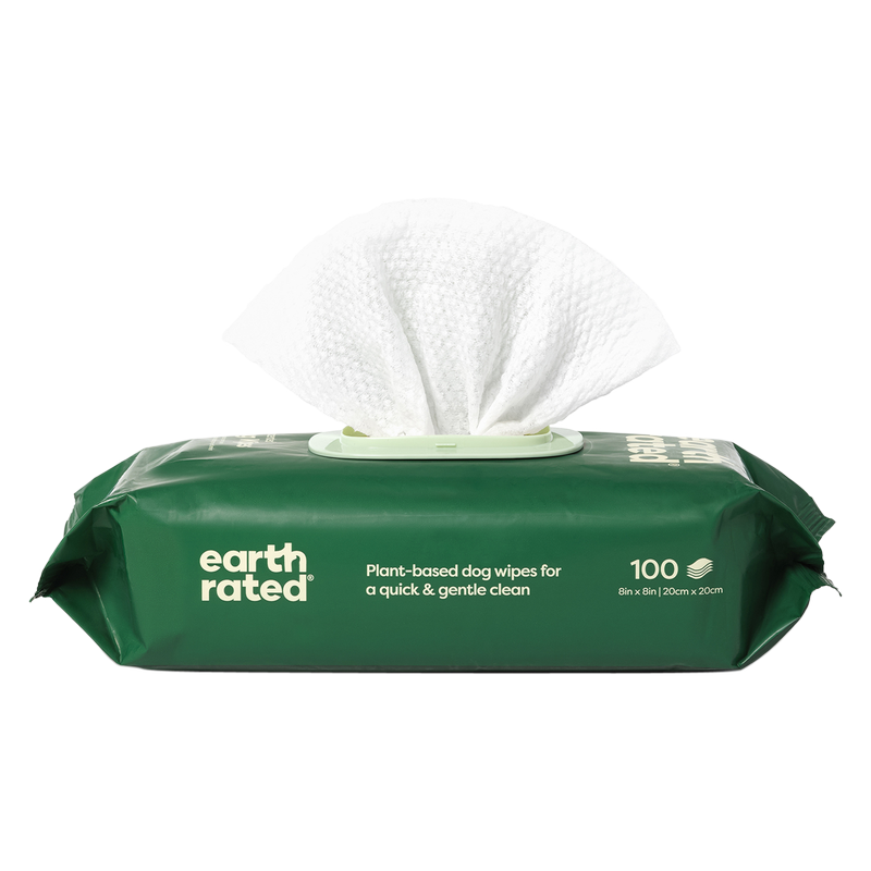Earth Rated Dog Plant Based Grooming Wipes 100ct