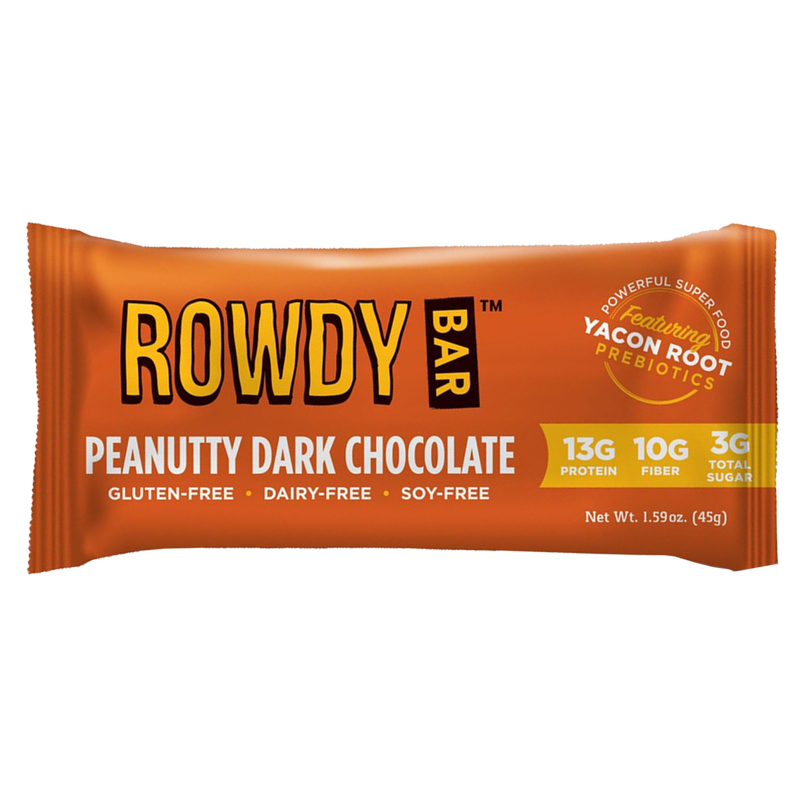 Rowdy Bar Peanutty Dark Chocolate Prebiotic Bar 1.59oz