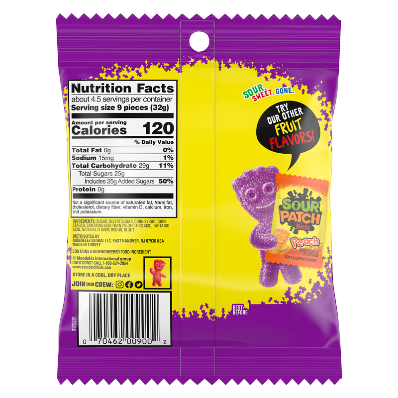 Sour Patch Kids Grape Soft & Chewy Candy 5.06oz