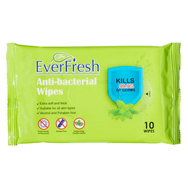 Everfresh Antibacterial Wipes 10ct