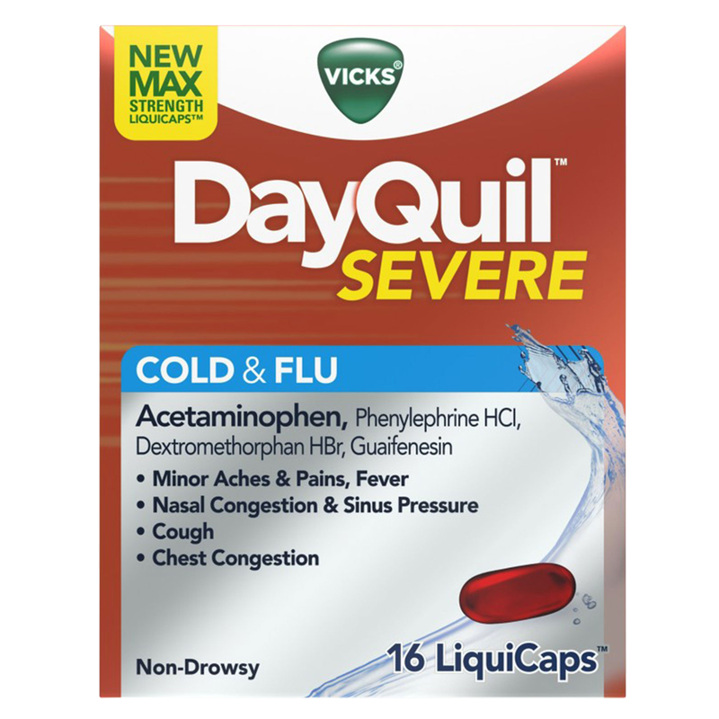 Vicks DayQuil Non-Drowsy Maximum Strength Severe Cold & Flu LiquiCaps 16ct