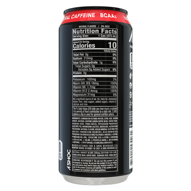 ASHOC Wave Smart Energy Drink 16oz Can Drinks fast delivery by App or