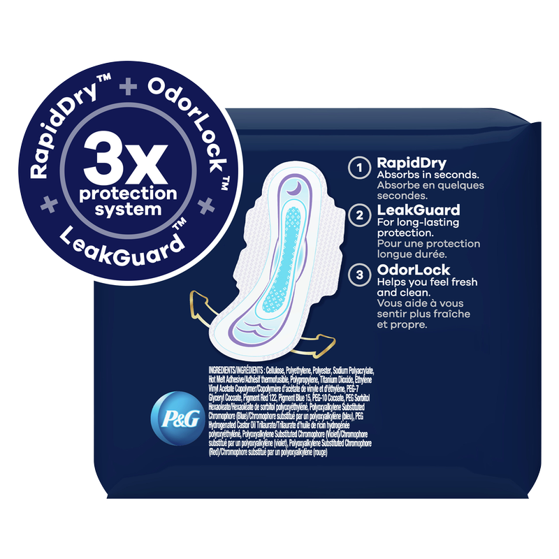 Always Ultra Thin Overnight Pads with Wings Size 4 36ct