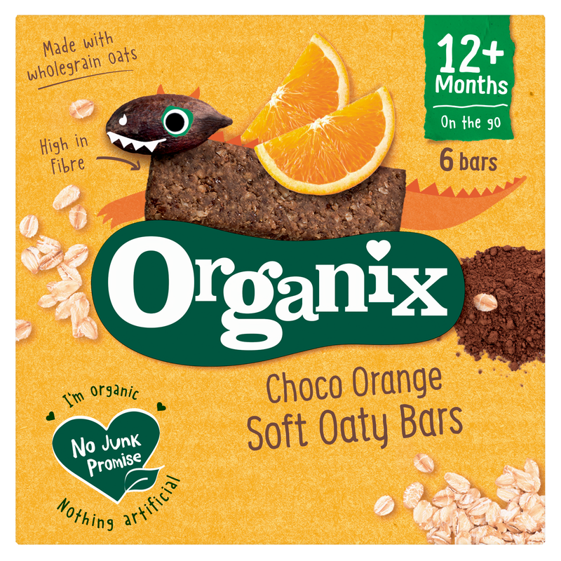 Organix Choco Orange Oaty Bars, 6 x 23g