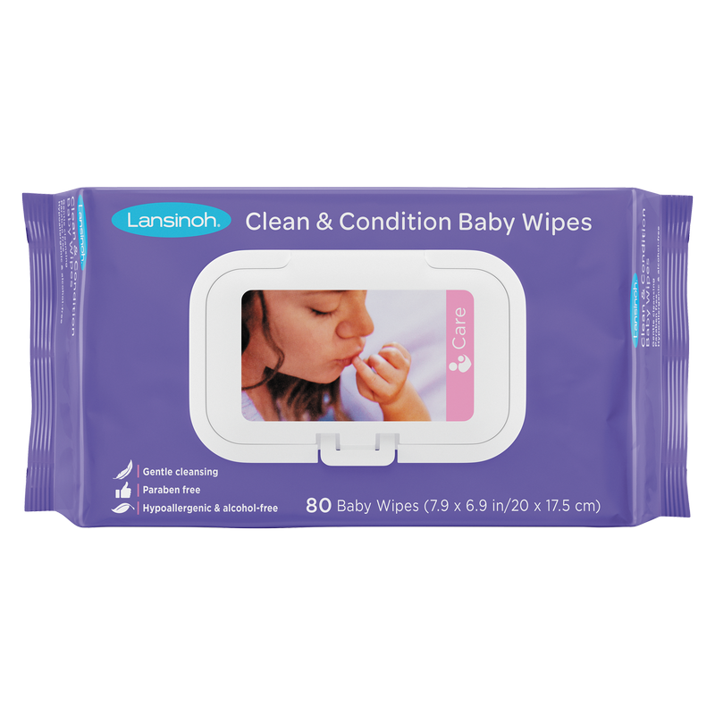 Lansinoh Clean & Condition Baby Wipes 80ct