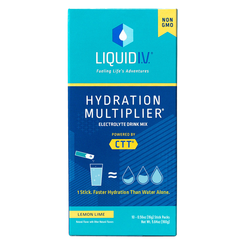 Liquid I.V. Hydration Multiplier Electrolyte Drink Mix Powder Lemon Lime 10ct Box