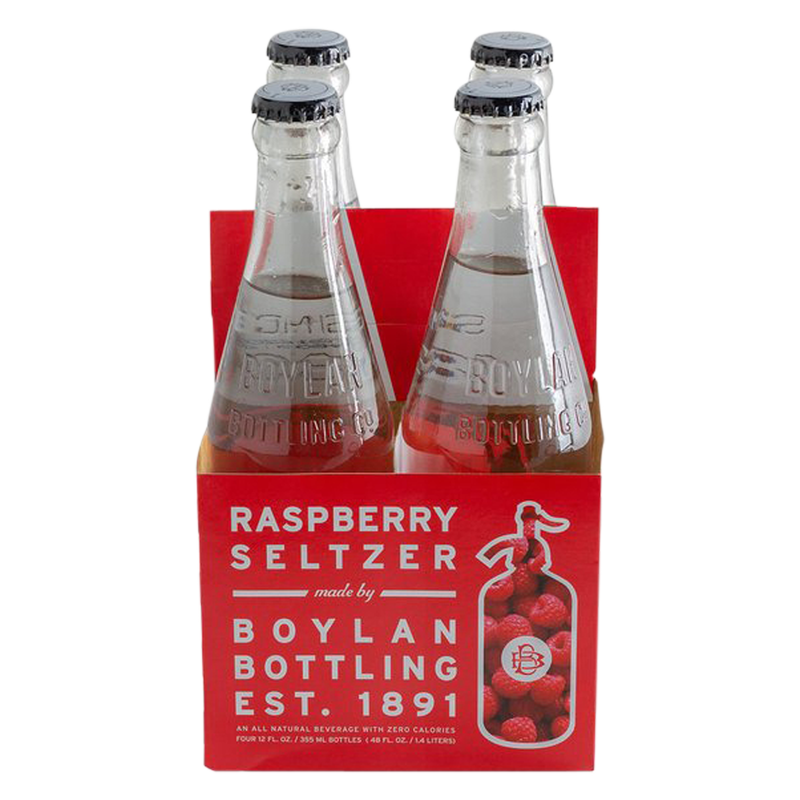 Boylan's Raspberry Seltzer4pk 12oz Can