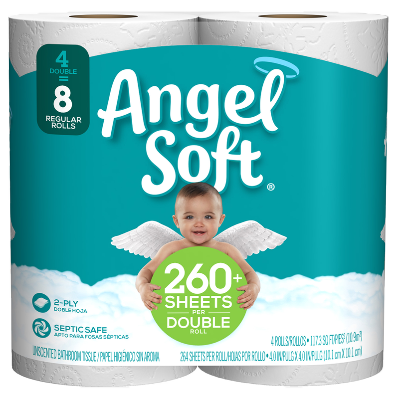 Angel Soft Double Roll Bath Tissue 4ct