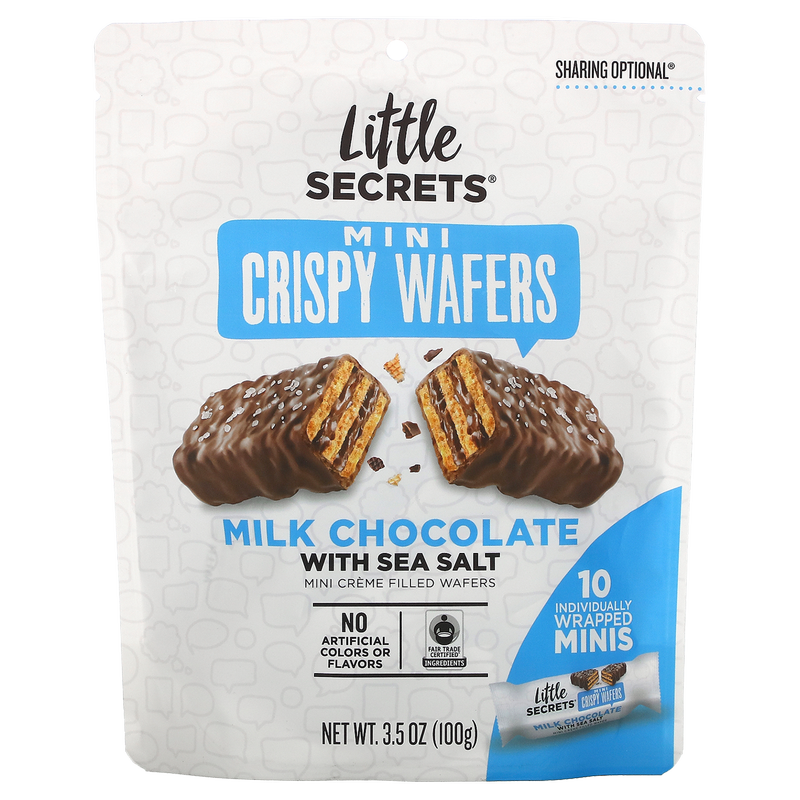 Little Secrets Milk Chocolate With Sea Salt Mini Crispy Wafers 3.5oz