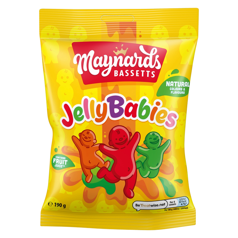 Maynards Bassetts Jelly Babies, 190g