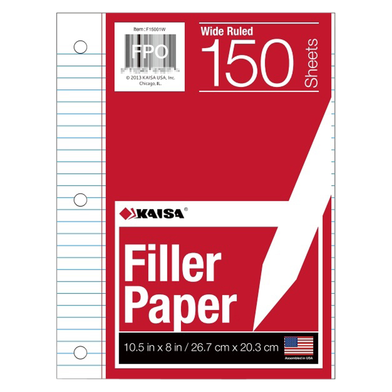 Wide Ruled Filler Paper 150 Sheets
