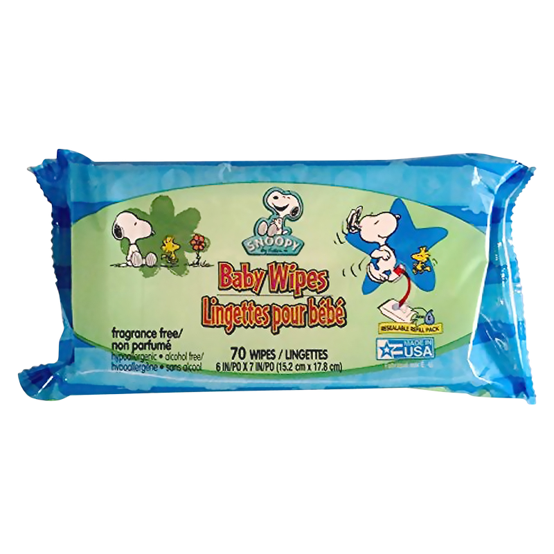 Snoopy Baby Wipes 70ct