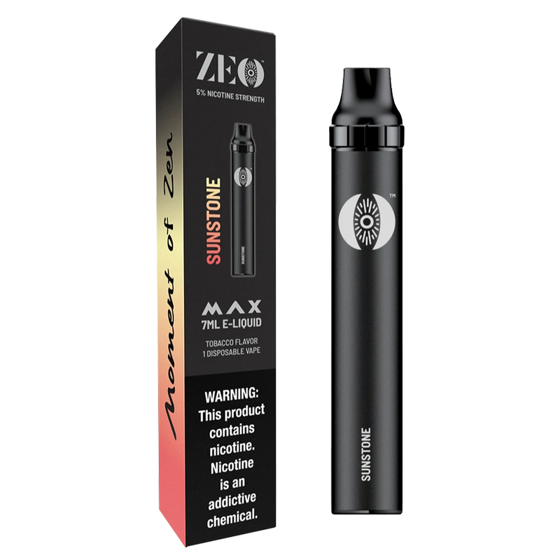 ZEO MAX Sunstone Tobacco, Disposable Vape 7ml 5% Nicotine