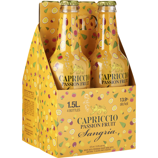 Capriccio Passion Fruit Sangria Bubbly 4pk 375ml