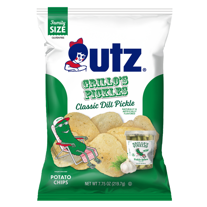 Utz Grillo's Pickle Flavored Potato Chip 7.75 oz.