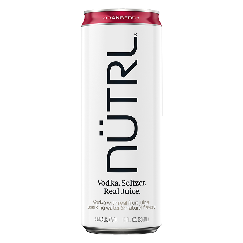 NUTRL Cranberry Vodka Seltzer Single 12oz Can 4.5% ABV