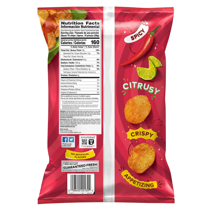 Lay's Chile Limon Potato Chips 7.7oz
