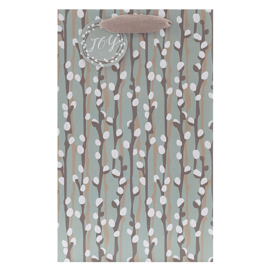 The Gift Wrap Company Double Bottle Bag Winter Willows