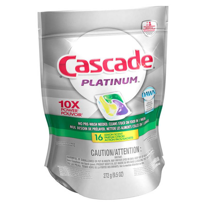 Cascade Platinum Lemon Scent 16ct