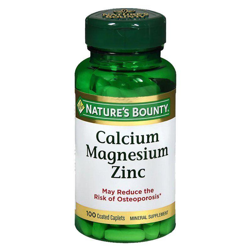 Nature's Bounty Calcium Magnesium Zinc Caplets 100ct
