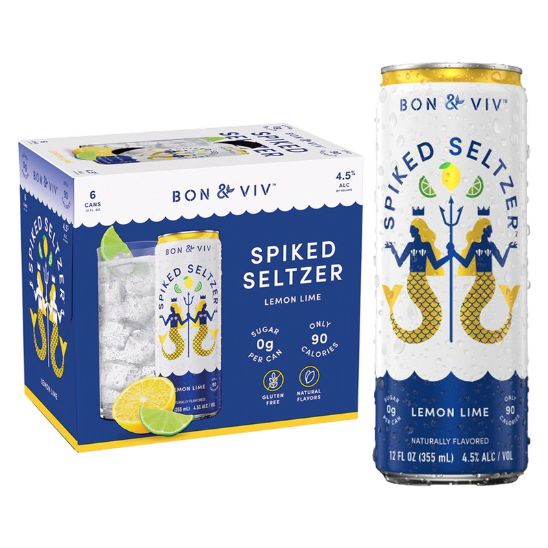 Bon & Viv Spiked Seltzer Lemon Lime 6pk 12oz Can 4.5% ABV