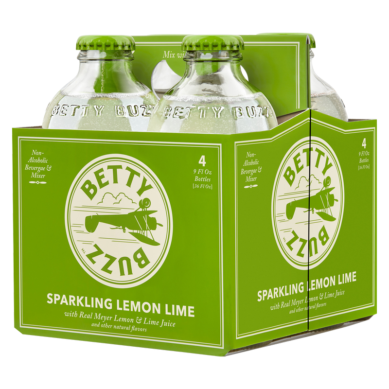 Betty Buzz Sparkling Lemon Lime 4PK (4 PK 9 OZ)