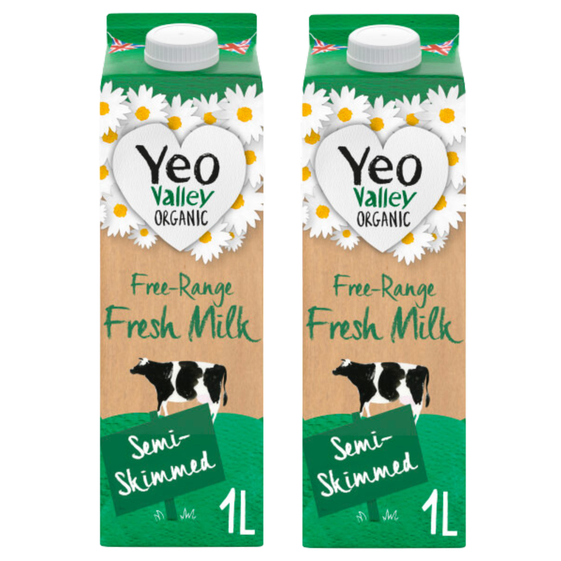 Yeo Valley Organic Semi Skimmed Milk Bundle