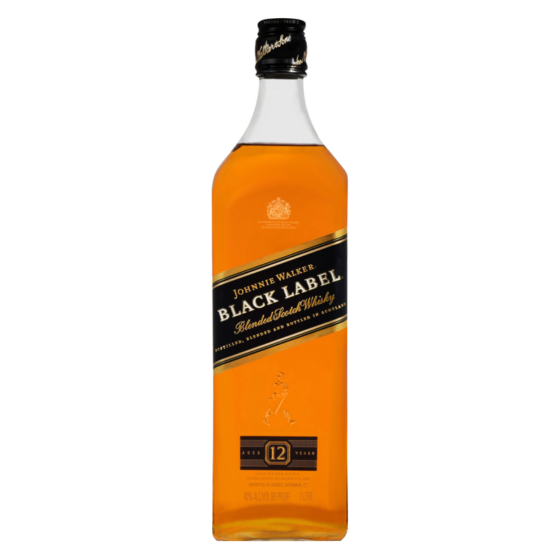 Johnnie Walker Black Label Blended Scotch Whisky, 1 L