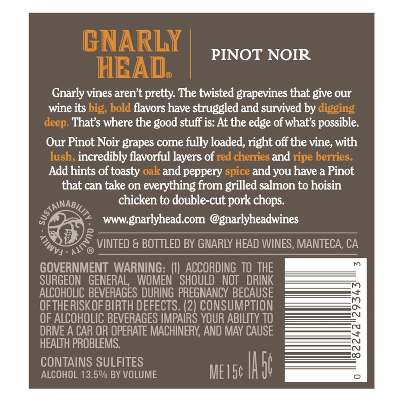 Gnarly Head Pinot Noir 750 ml