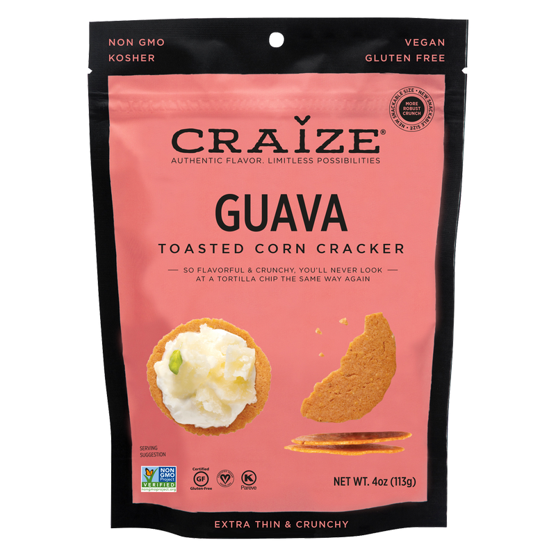 Craize Guava Toasted Corn Crackers 4oz