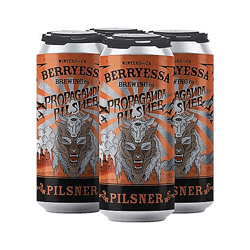 Berryessa Brewing Propaganda Pilsner 4pk 16oz Can