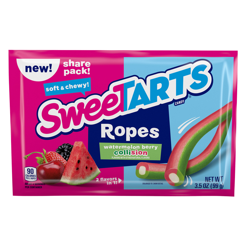 SweeTARTS Watermelon Berry Collision Ropes 3.5oz