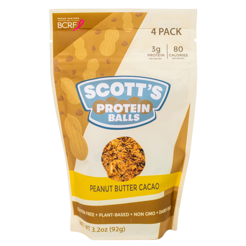 Scott's Protein Balls Peanut Butter Cacao 3.2oz 4 pack