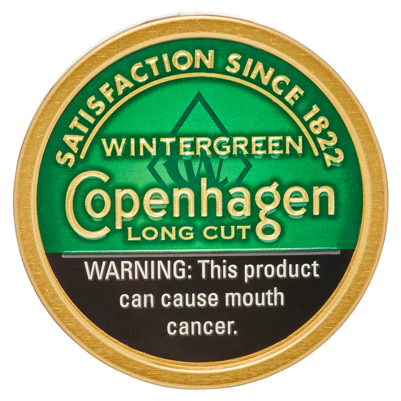 Copenhagen Wintergreen Long Cut Chewing Tobacco 1.2oz
