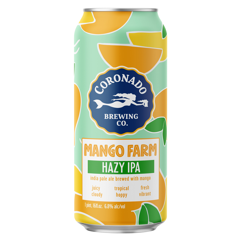 Coronado Brewing Mango Farm Hazy IPA 4pk 16oz Can 6.8% ABV