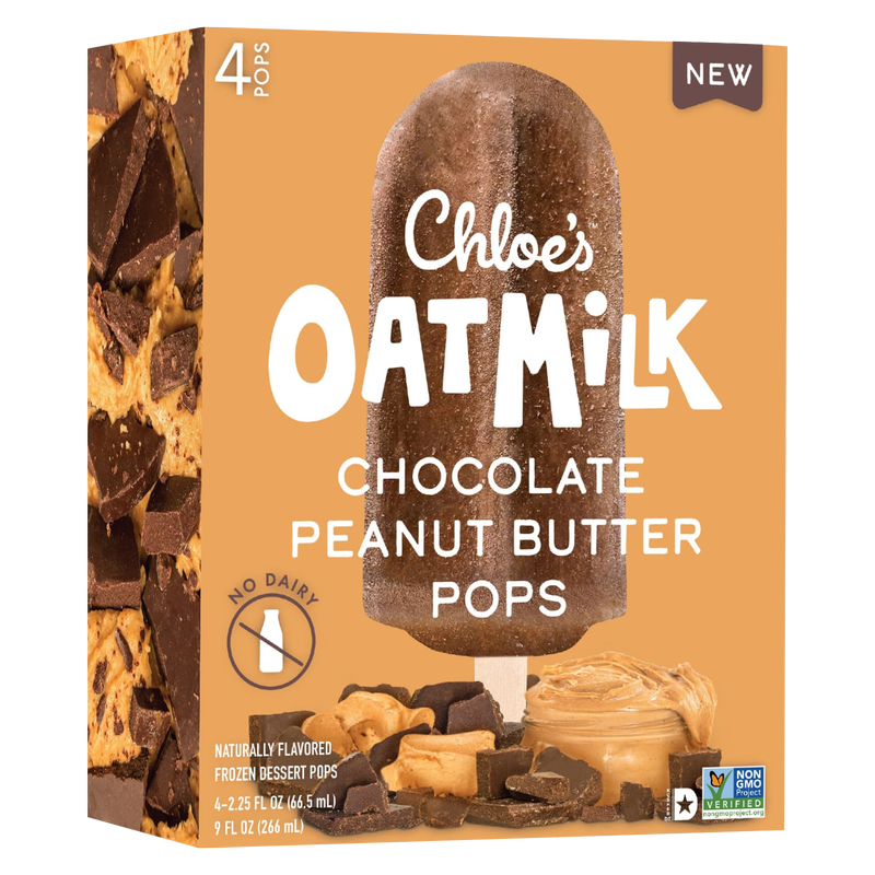 Chloe's Frozen Oatmilk Chocolate Peanut Butter Non-Dairy Bars 4ct