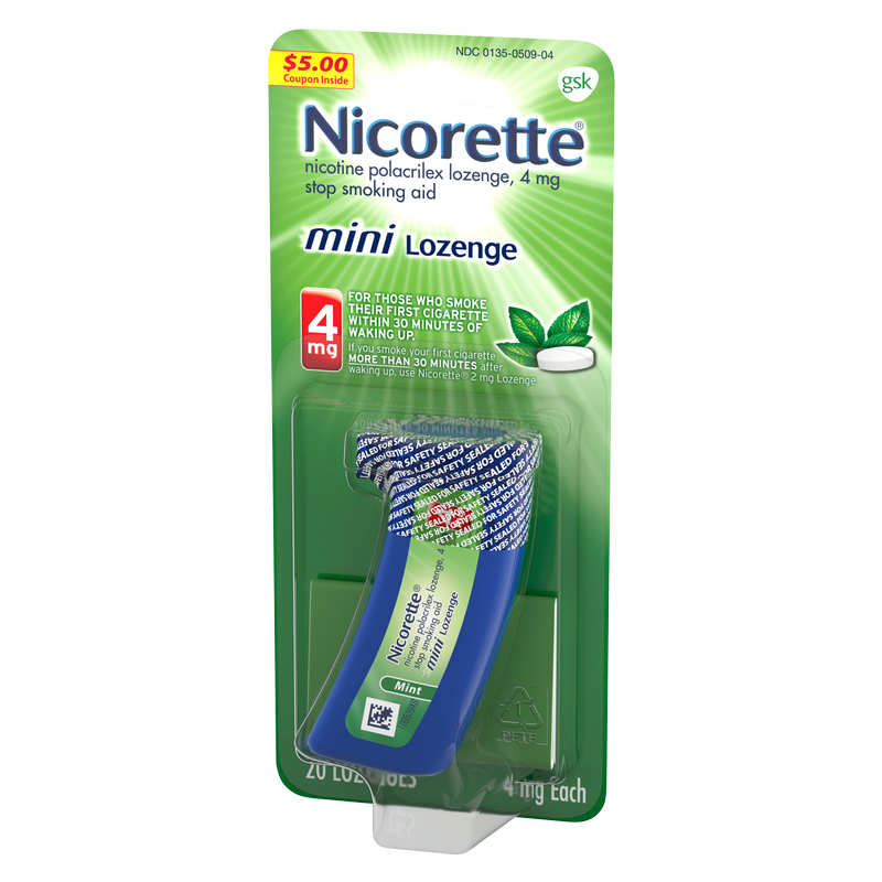 Nicorette Stop Smoking Aid Nicotine Mini Mint Lozenges 4mg 20ct