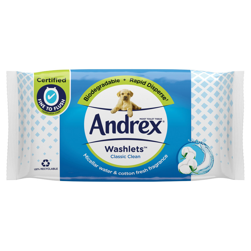Andrex Classic Clean Washlets, 36pcs