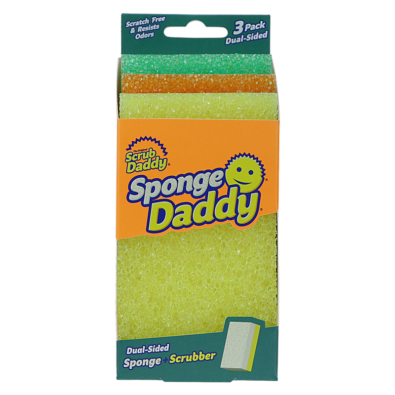 Sponge Daddy Dual-Sided Sponge & Scrubber 3ct