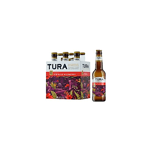 Tura Kombucha Hibiscus Wildberry 6pk 12oz Btl