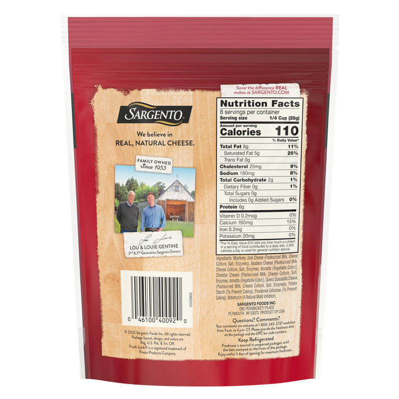 Sargento Natural Finely Shredded 4 Cheese Mexican Blend - 8oz