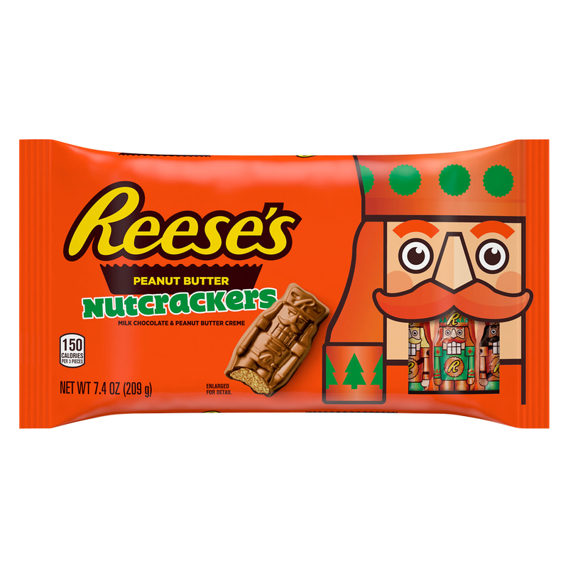 Reese's Milk Chocolate Peanut Butter Creme Nutcrackers Candy, 7.4 oz, Bag