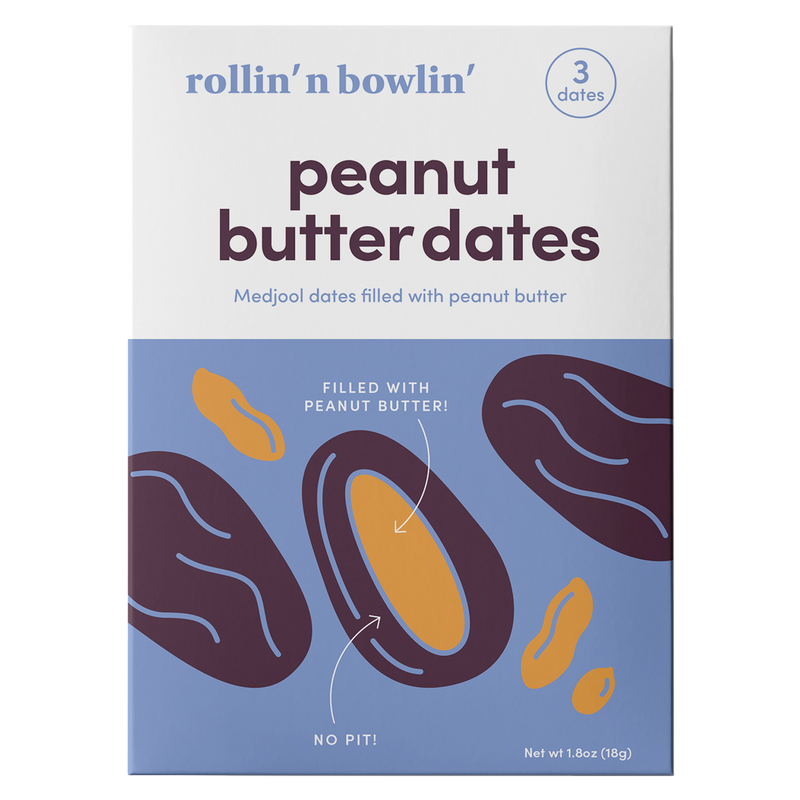 Rollin' n Bowlin' Peanut Butter Dates Organic 1.8oz