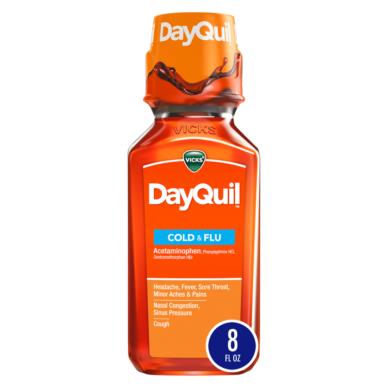 Vicks Dayquil Cold & Flu Multi-Symptom Relief Liquid 8oz