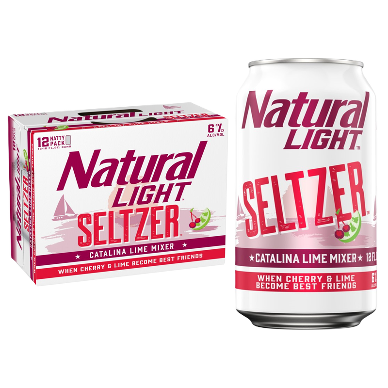 Natural Light Seltzer Catalina Lime Mixer 12pk 12oz Can 6.0% ABV