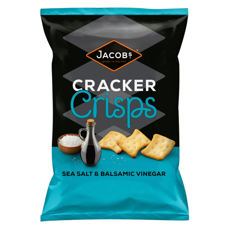 Jacobs Sea Salt & Balsamic Vinegar Cracker Crisps, 150g