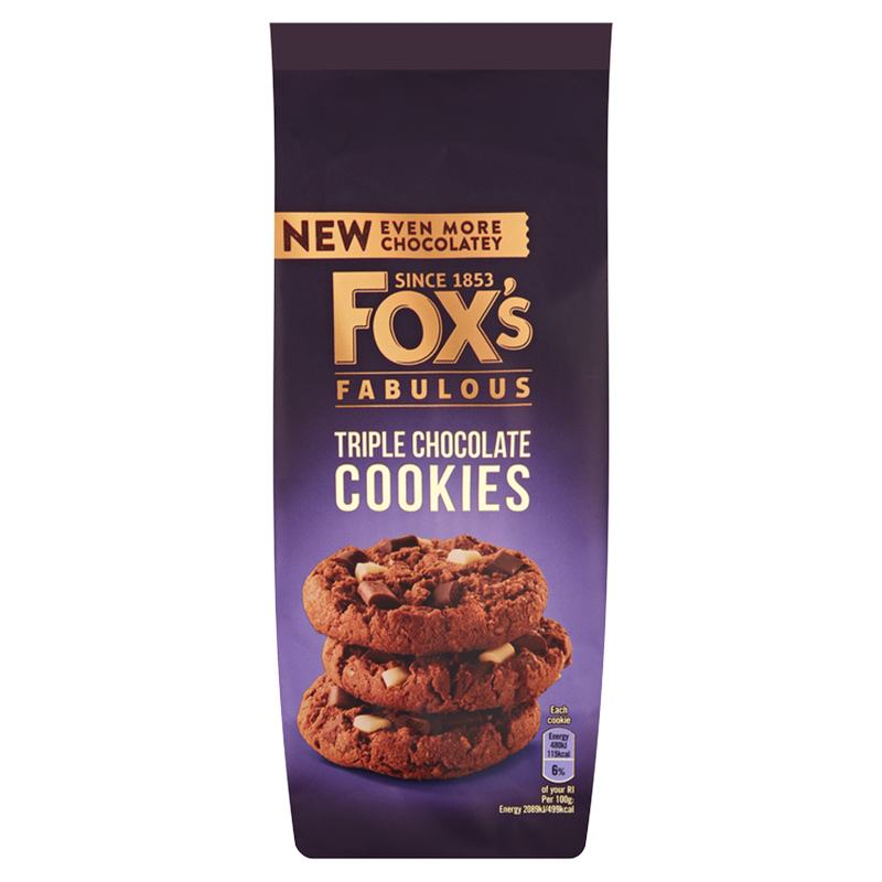 Fox's Fabulous Triple Chocolate Cookies, 180g