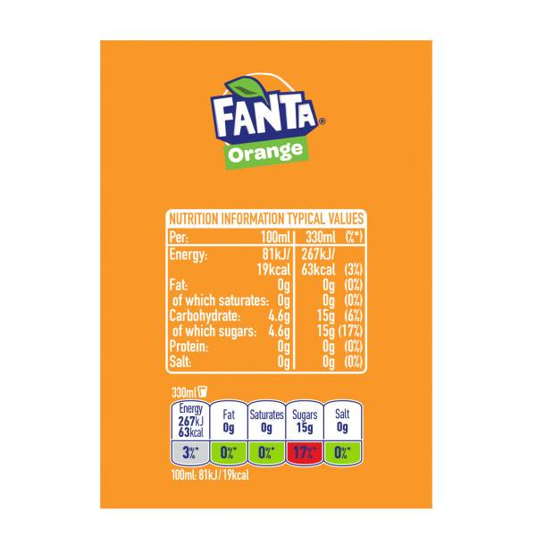 Fanta Orange, 4 x 330ml