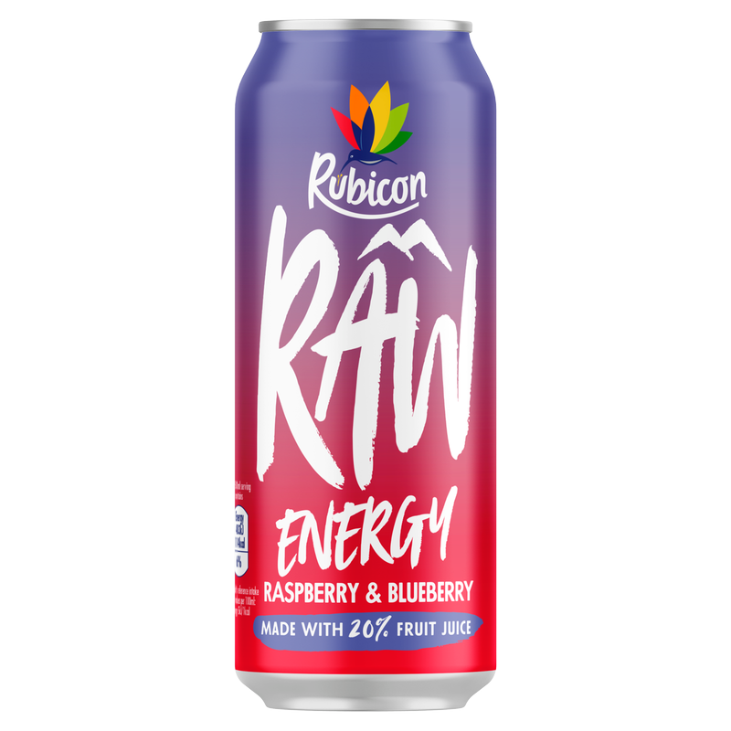 Rubicon Raw Energy Raspberry Blueberry, 500ml